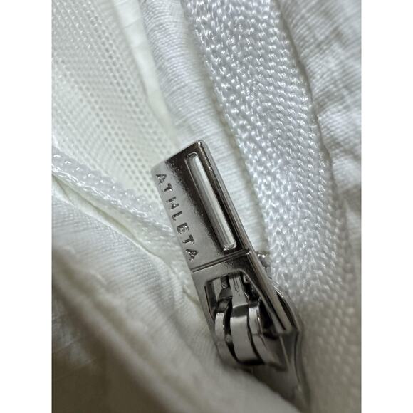 Athleta Crest Skort Womens 12 White Mesh Waist Pockets Golf Tennis Active - Picture 4 of 9